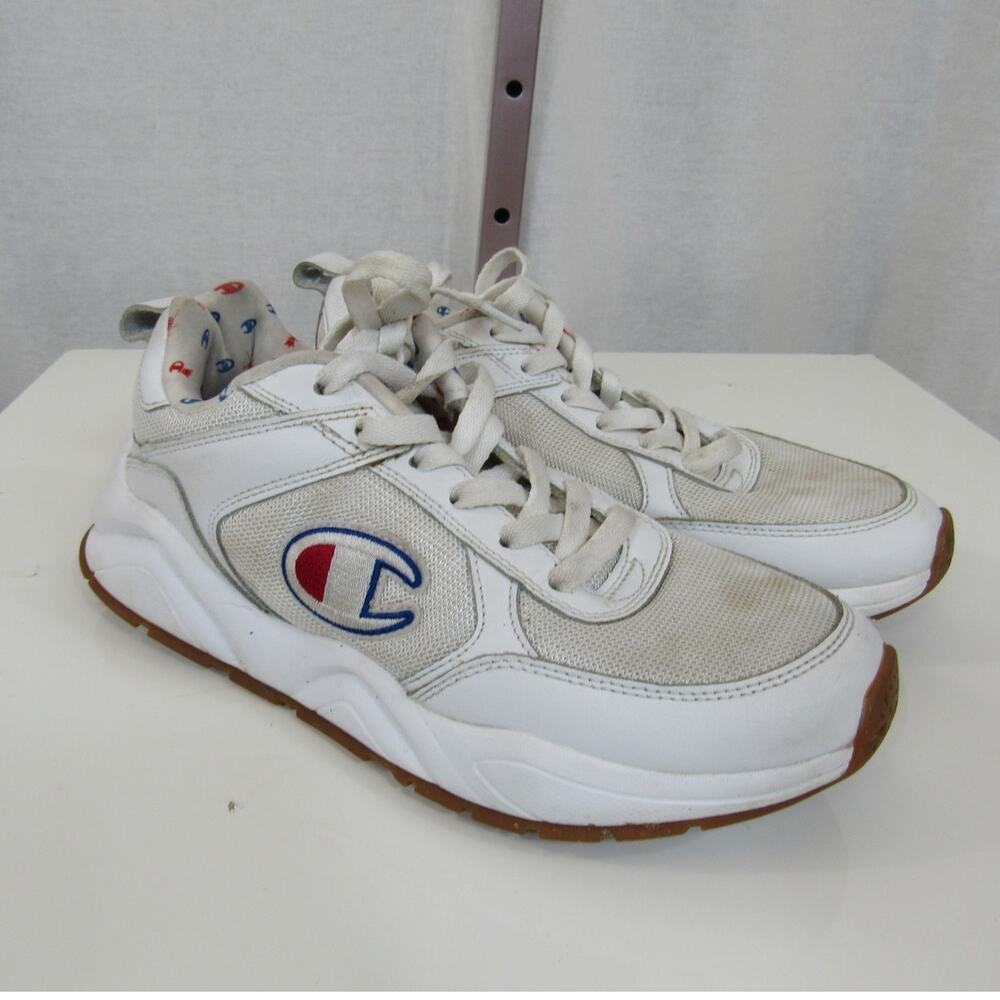 Champion Size 9 Women's 93eighteen Classic White Shoes Leather Textile Classic